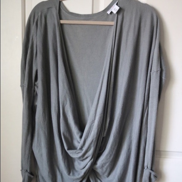Scoop Neck Olive Blouse - Picture 1 of 7